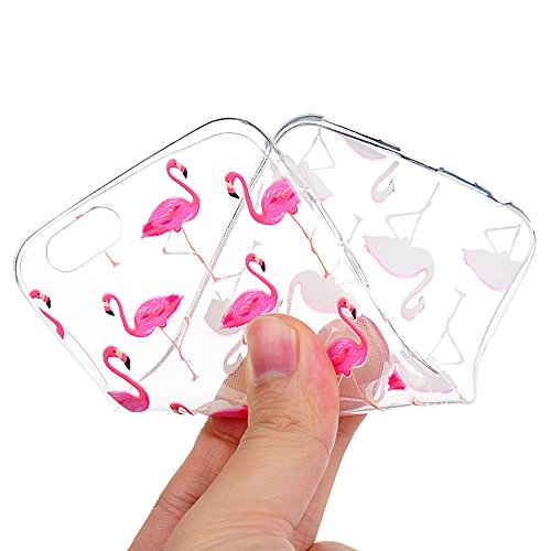 Badalink Case für iPhone 6/iPhone 6S(4,7 Zoll) TPU Handytasche Flexibel Glatt Weiche Gemalt Relief Schutzhülle Bumper Case Handycover Handyhülle Flamingo - 7