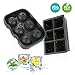 Produktbild Touch Life Fast-Release-4 Kugeln Flexible Soft Silikon Ice Ball Maker Form Rund Kugeln Tablett schwarz 6 balls & 6 squares