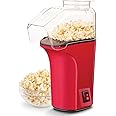 Hot Air Popcorn Popper Maker with Measuring Cup to Portion Popping Corn Kernels + Melt Butter, 16 Cups - Red
