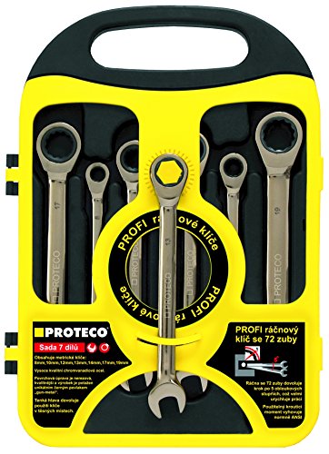 Proteco-Werkzeug® 7 tlg Satz Ratschenschlüssel Ringratschenschlüssel Ratschen Ringschlüssel
