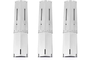 TUHIMO LOKHING Uniwersalna zamienna wytrzymała regulowana osłona płyty grzewczej ze stali nierdzewnej, namiot grzewczy, pręt smakowy, osłona palnika, pogromca płomienia do grilla gazowego, rozciąga się od