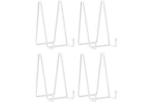 HCHLQLZ White Decorative plate stand Holder Picture Frame stand Easel Display stand