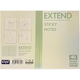 KRAF Yapışkanlı Not Kağıdı Extend 96x146mm 2X20 yaprak Hafif &Ccedil;izgili Yeşil 8680454168035