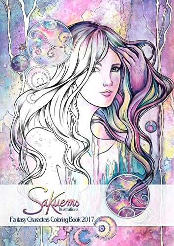 Sakuems Fantasy Characters 2017 (Sakuems Coloring books Book 1)