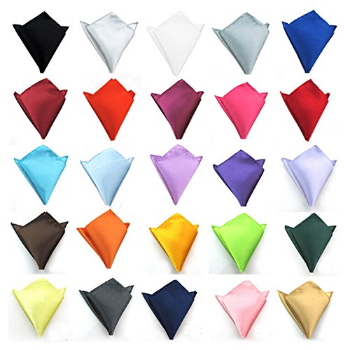 Bluelover 2pcs Satin Seide Männer Anzug Einstecktuch Taschentuch Bankett Hochzeit Hanky-Lavendel - 3