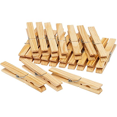 200 XXL Wäscheklammern Klammern 10cm Holz Wäsche Wäscheständer Wäscheleine - 2