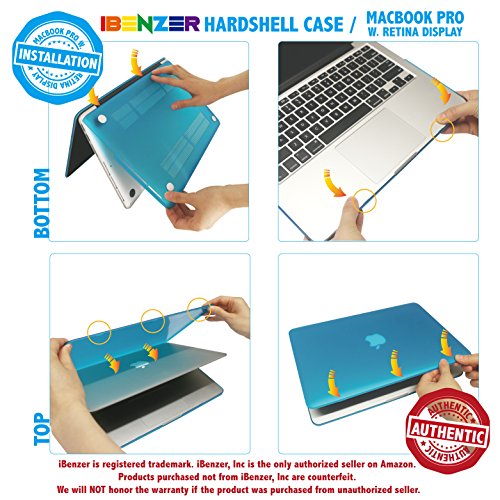 iBenzer – Soft-Skin-Serie Kunststoffabdeckung des schweren Kastens für Macbook Pro 13,3“ mit Retina Display (A1502 / A1425) NO CD-ROM, Gold MMP13R-GD - 6
