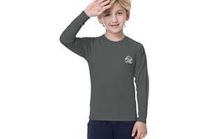 MEETWEE Boy Long/Short Sleeve Rash Vest Guard Kids Swimming Top UV Sun Protection UPF 50+ Quick Drying