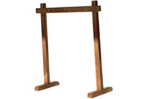 Milageto Wind -Chime -Stand, Gong -Ständer, tragbarer Ornament -Display -Rahmen mit Basisschmuck -Display -Rack für Desktop -Innenraum im Freien im Freien, L