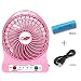 Produktbild LybCvad Mini Lüfter Netter kreativer tragbarer USB-Ventilator Spielraummikrokühlung kleiner Schreibtisch 140 * 106 * 42mm, Rosa (Batterie 2200 MA)