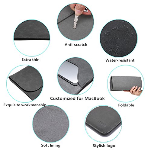 HYZUO Wildledern 13-13 3 Zoll Wasserdicht H  lle Notebook Tasche Laptoptasche f  r 13 3  Macbook Air Pro Retina 12 9 Zoll iPad Pro Hp Spectre x360 13 