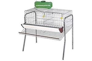 Suinga - Batterie für Hühner, 2 Abteilungen. Platz für 10 Hühner. Maße: 106 x 70 x 95 cm Inkl. Anti-Verschmutzungsschutz.