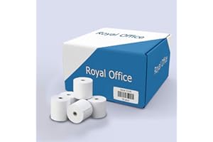ROYAL OFFICE RoyalOffice Rotoli Termici 57x30 mt per Registratori di Cassa POS Bancomat Carta Termica 55gr (50)