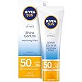 NIVEA Sun UV Face Shine Control SPF 50 Cream (50ml), Sun Cream Protects Against UVA/UVB Rays and Premature Skin Ageing, Sunscreen for Delicate Facial Skin