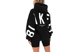 LSEEKA Backprint Hoodie Damen Mit Aufdruck Oversize Pullover Mit Kapuze Sweatshirt Baumwolle Freizeit Kapuzenpullover Langarm Oberteile Langarmshirt Tops