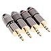 Price comparison product image perfk 4 pcs 3.5mm Male Plug Mini Jack 3 Pole Stereo Repair Audio Connector Solder