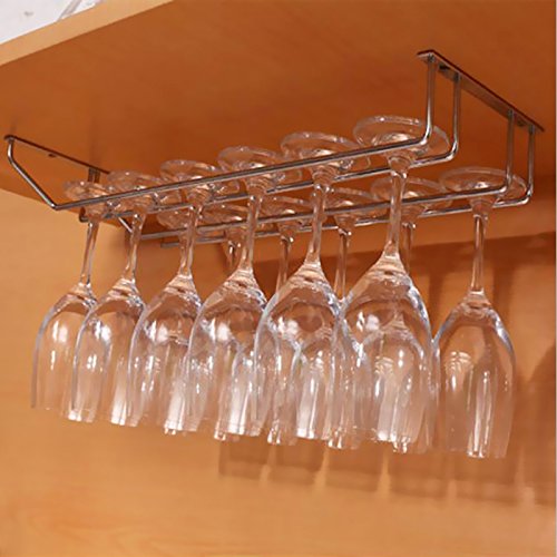 Chinatera Organisateur Cabinet Stockage Holder de Verre de Vin Stemware en Rack (2 Row) Chinatera Organisateur Cabinet Stockage Holder de Verre de Vin Stemware en Rack (2 Row)