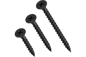 FOMGIIN Tornillos Negros para Paneles de Yeso M3.5 x 40 mm, 25 Piezas Pladur Autorroscantes Cabeza Avellanada Phillips Autorroscante, Tornillos Instalación de Paneles de Yeso en Madera