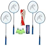 Hipkoo Sport Strength Badminton Combo (Set of 4) 3 Shuttles and Net Badminton Kit placeholder