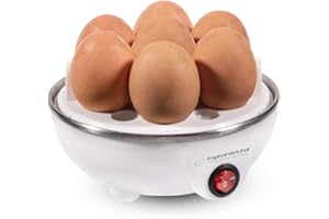 Esperanza Hervidor de huevos para 1 a 7 huevos con vaso medidor, herramienta de picadura automática