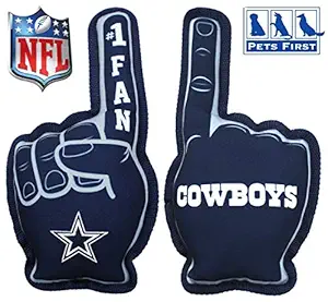 Pets First NFL Dallas Cowboys #1 Fan Toy for Dogs & Cats. Best Tough PET Toy with Inner Squeaker, Team Color, one Size (DAL-3277)