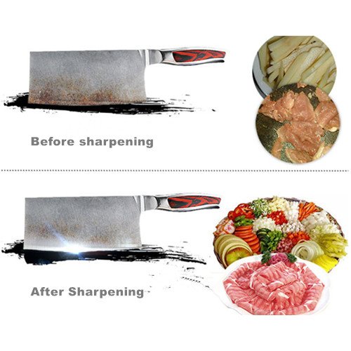 X-Jang Messerschärfer Messerschleifer Knife Sharpener steel,also sharpen Schere/ Keramikmesser — Scherenschleifer, Professionelles 4 Stufen-Schleif system - 5