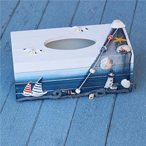 Gazechimp Maritime Holz Kosmetiktücherbox Segelboot - 2
