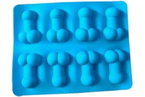 BKAZWE Moule en Silicone de Forme drôle Bac à Glaçons Cadeau Drole Moules à Chocolat pour gâteaux et pâtisseries Fantaisie Moules de Cuisson d'outils Humour d'artisanat en Sucre (Bleu)