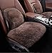 Produktbild DIELIAN Echtes Schaffell Stuhl Sitzkissen Auto Sitzbezug Kissen Mit Riemen,Brown