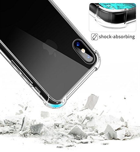 MoKo iPhone X / iPhone 10 Case - [Anti scivolo & graffi] Custodia Halo Serie Rigida con TPU Tecnologia Angoli + Pannello Posteriore per Apple iPhone X 5.8