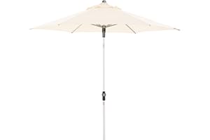 Doppler SL-AZ Push Up Parasol 220 cm Natural I Garden Umbrella Bendable I Parasol with UV Protection 80+ I Parasol Made of Aluminium I Rainproof Polyester Umbrella Canopy