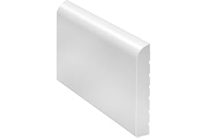SMARTHOME White 65mm Wide Bullnose Window Door Trim/Skirting Upvc Plastic x 5 Metres