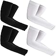 NP 4 Pairs UV Sun Protection Compression Arm Sleeves for Men & Women Tattoo Cover Up - UPF 50 Sports Compression Cooling Sleeve Cooling Athletic Sports Sleeve for Football, Golf & Volleyball Beach.
