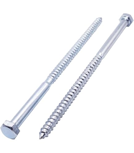SKIR'CO Set van 6 houtschroeven met zeskantkop DIN 571 verzinkt staal M10 x 300 mm