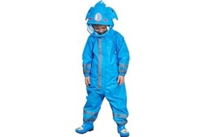 OKSakady Des Gamins Imperméable Combinaison de Pluie Tout en un Flaque Costume Imperméable Pour Garçons et Filles Puddlesuit