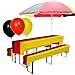 Produktbild Preis am Stiel Set- Sonnenschirm, Luftballons, Bierbank Hussen ''Deutschland'' | Fanartikel | Public Viewing | Gartenparty Dekoration | Fanartikel Deutschland | Fahnen & Flaggen | WM Fußball