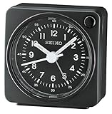 Seiko Unisex Wecker Analog Kunststoff Schwarz QHE144K