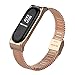 Produktbild Xiaomi Mi Band 3 Fitnessarmband mit Herzfrequenzmessung, Armband: Edelstahl Mesh Rosegold, inkl. Wechselarmband: Schwarz - Silikon