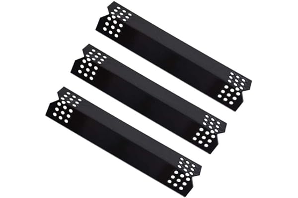 LOKHING 97371 (3pack) Plaque chauffante en, Bouclier Thermique, Tente Thermique, Barre d'aromatisation en Porcelaine pour Campingaz, Char-Broil, LANDMANN et Autres grilles modèles