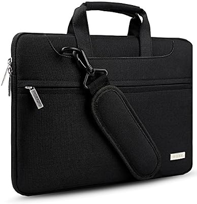 HSEOK Sac Bandoulière pour Ordinateur Portable Porte-documents Carry Case pour 15-15.6 Pouces 2017 & 2016 Nouveau MacBook Pro, 15,6" Dell/Ausu/Acer/HP/Toshiba/Lenovo Sacoche Multifonction en Toile Tissu & Waterproof,[Dimension Intérieure:38 x 26,5 cm]-…