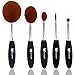 Neverland 5pcs Pro Foundation Brush Set Powder Blusher Toothbrush Curve Cosmetic Makeup Tool