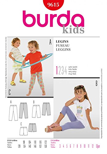 Burda Kinder Schnittmuster 3200366539 – kurz & lang Leggings ALter: 3–13