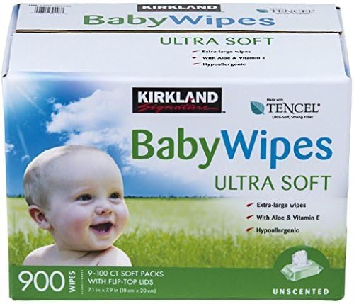 4 Wholesale Lots Kirkland Signature Baby Wipes Ultra Soft, 3600 Wipes Total by SSW Wholesalers