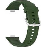 Coverzone Huawei Watch Fit 3 ile Uyumlu Silikon Saat Kordonu, Yumuşak TPU Akıllı Saat Kayışı, Ayarlanabilir Metal Tokalı, Ter