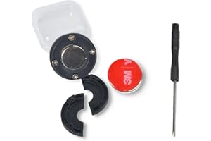 UAYESOK Support Magnétique pour Micro de Radio CB, Mobile Support de Microphones Talkie-Walkie pour Voiture, avec Adhésif 3M pour Président Kenwood Motorola Microphone pour Radio (Noir, 1 pièce)