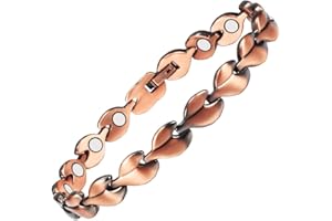 WOLLET Knöchelstütze Gesundheit Anti Müdigkeit Magnettherapie Kupfer Magnetisches Fußkettchen Knöchel Armbänder für Frauen Schmerzlinderung bei Arthritis (Fußkettchen/großes Armband (24cm/9mm) (Fußkettchen)