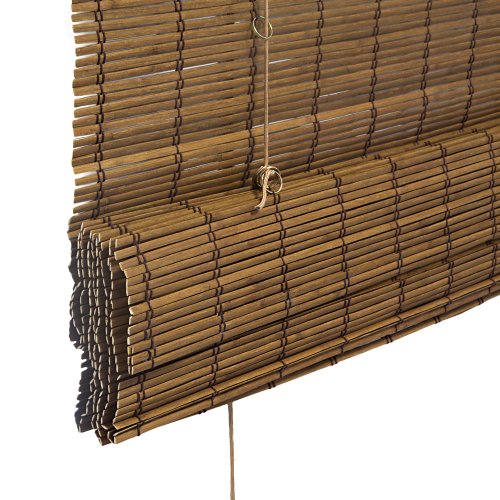 Bambus Raffrollo 140 x 160cm in braun – Fenster Sichtschutz Rollos – VICTORIA M - 3