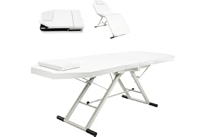 OUBUBY 3 zoner massagesäng bärbar massagebänk höjdjusterbart massagebord med nackstöd 185 × 60 × 85 cm massagesäng bärbar för sjukgymnastik