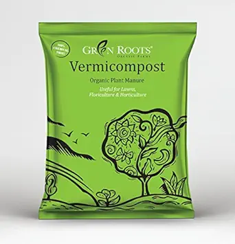 Green Roots Vermicompost Plant Manure 100% Organic Plant Nutrient for Home Garden 900 GMS