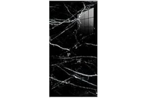 HVIWW Marble Tile Stickers 60 x 30cm, 20 Pcs Self Adhesive Wall Tiles Waterproof, Stick on Tiles for Bathroom, Kitchen, Backsplash (Black Rock)